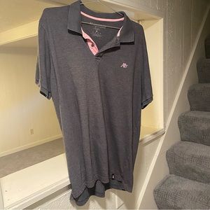 Aeropostale Charcoal and Pink Polo Shirt Men’s Size XXL